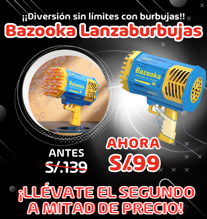 BAZOOKA LANZABURBUJAS CON ILUMINACIÓN (copia)